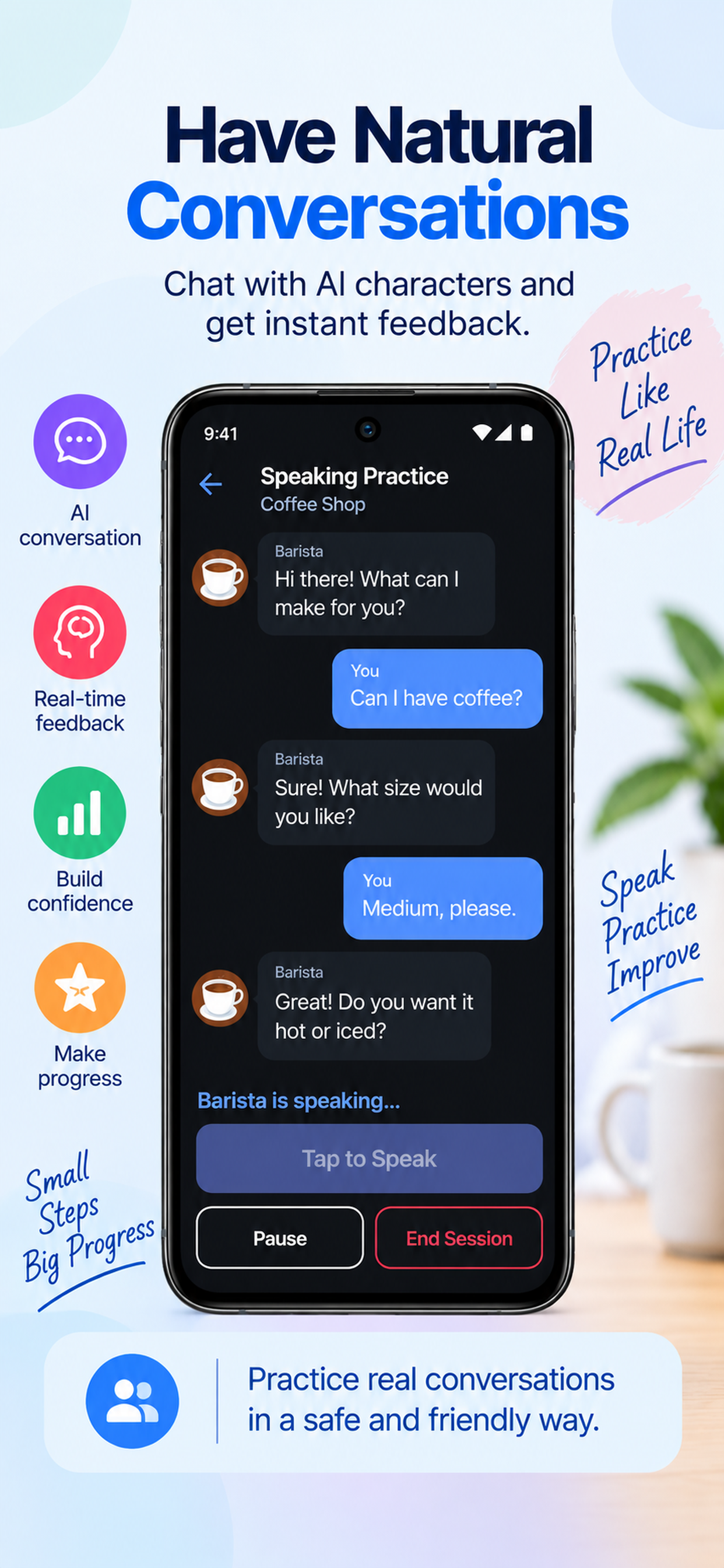 LORAN real-life English conversation practice