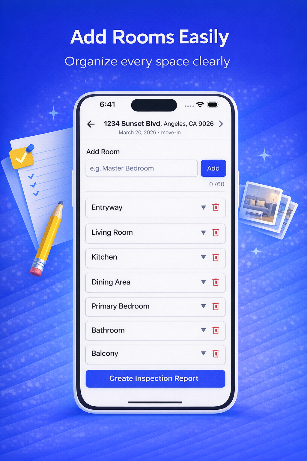 Room list screen
